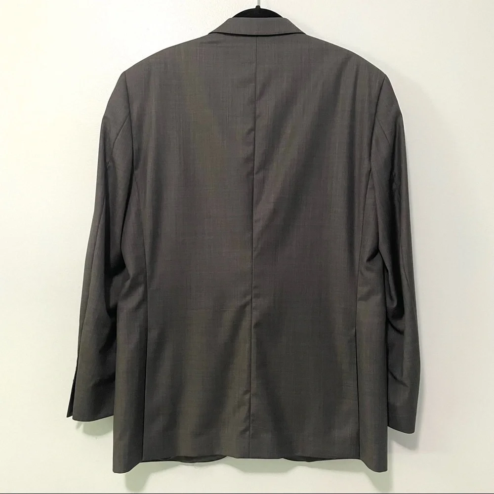 Peter Millar Mens Gray Classic Fit Wool Suit Jacket Size 40R